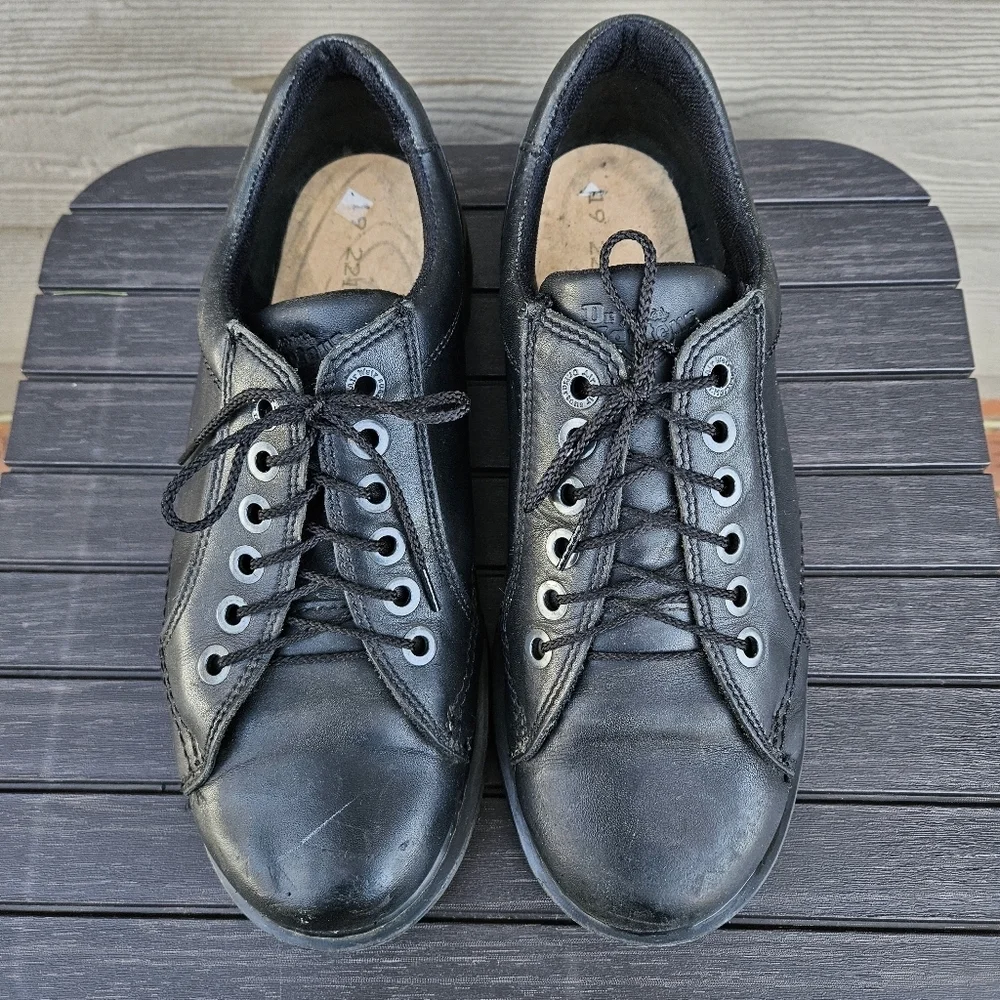 Dr. Martens Made in England Boots Oxford Shoes Black Leather 90s Vintage Mens 9